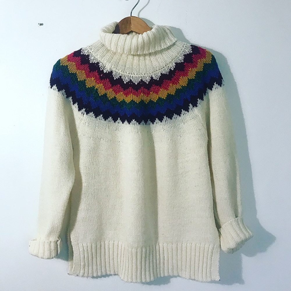 Francescas Alya wool turtleneck cream sweater